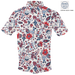 Golf Americana Floral Men's Polo-White