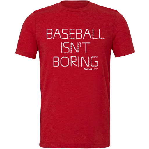 Baseball Official Baseball Isn't Boring Unisex T-Shirt Red by SwingJuice LLC