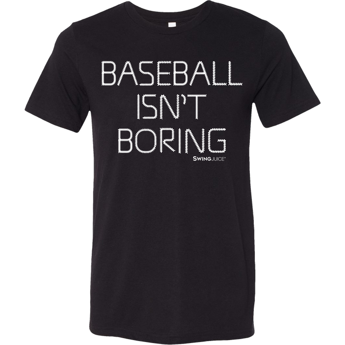 Official Baseball Isn't Boring Unisex T-Shirt Black SwingJuice