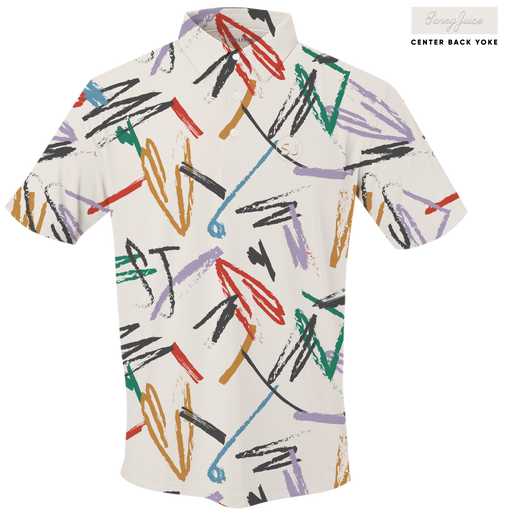 Golf Strokes Men's Polo - Final Sale by SwingJuice LLC