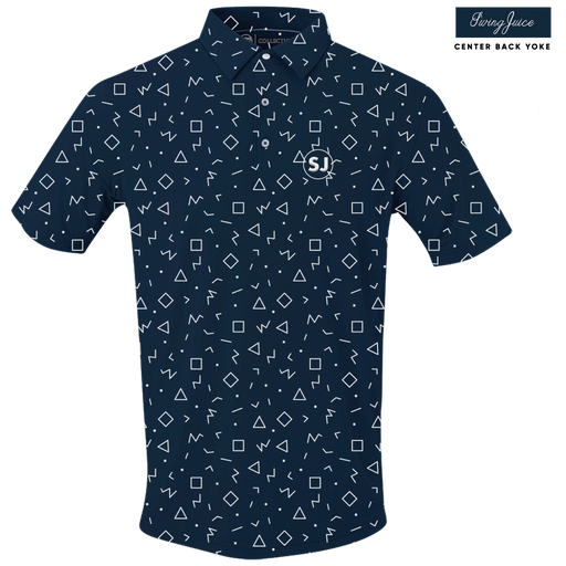 Golf Memphis Geometric Men's Polo by SwingJuice LLC