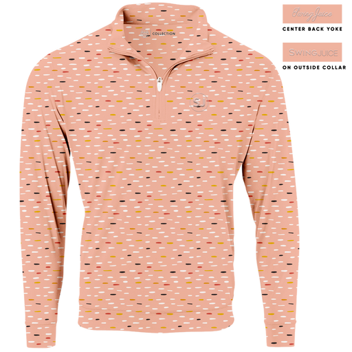 Golf Mid Century Nostalgia Men's Quarter Zip by SwingJuice LLC