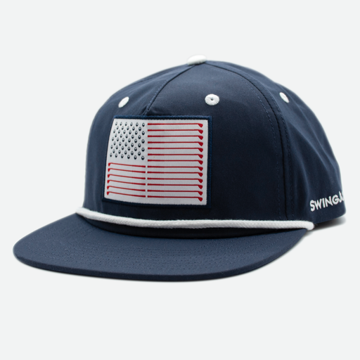 Golf Flag Unisex Active Rope Hat Navy O/S by SwingJuice LLC