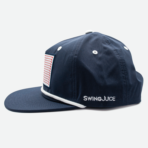 Golf Flag Unisex Active Rope Hat Navy O/S by SwingJuice LLC