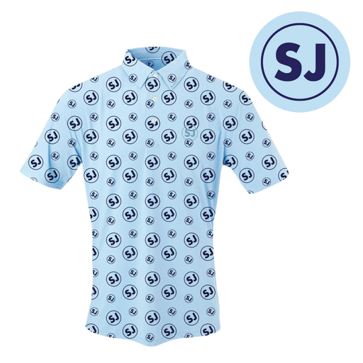 SwingJuice Circle Men's Polo Maui & Retro Unisex Rope Hat Navy/White Bundle by SwingJuice LLC