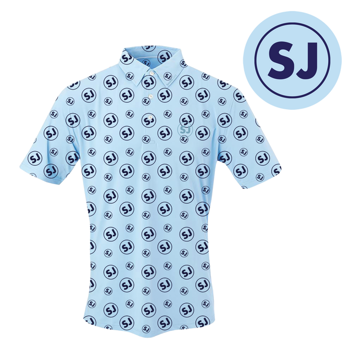 SwingJuice Circle Men's Polo Maui & Retro Unisex Rope Hat Navy/White Bundle-Multi