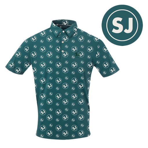 SwingJuice Circle Men's Polo Pine & Golf Retro Unisex Rope Hat Birch Bundle by SwingJuice LLC