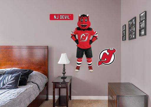 NJ Devil Mascot - RealBig Collection - Official NHL - New Jersey Devils - Reusable Vinyl Wall Decals