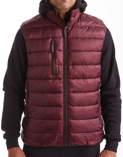 Golf Rhythmic Lines Unisex Packable Puffer Vest by SwingJuice LLC