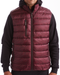 Golf Rhythmic Lines Unisex Packable Puffer Vest-Burgundy