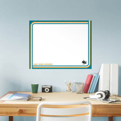 San Jose Sharks - Dry Erase Whiteboard - Official NHL - Reusable Vinyl Wall Decal