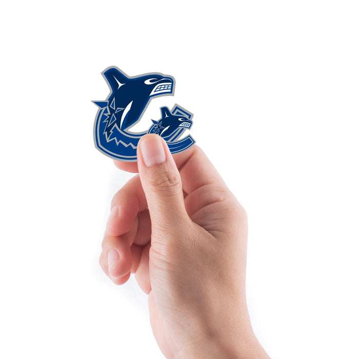 Vancouver Canucks - 5 Logo Minis (Mixed Sizes) - Official NHL - Reusable Vinyl Decals