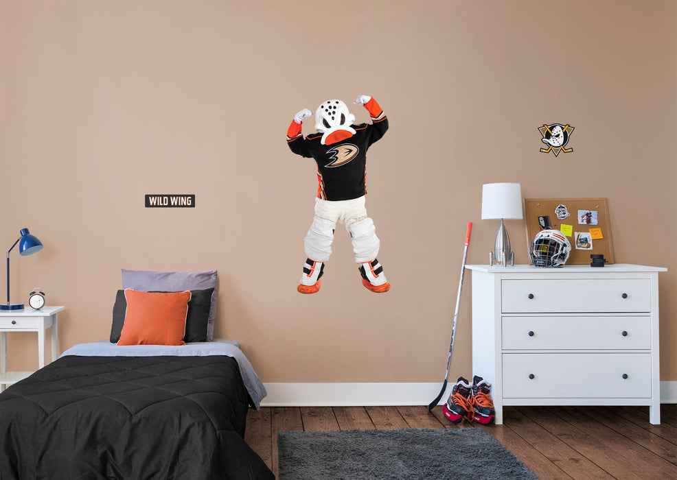 Wild Wing Mascot - RealBig Collection - Official NHL - Anaheim Ducks - Reusable Vinyl Wall Decals