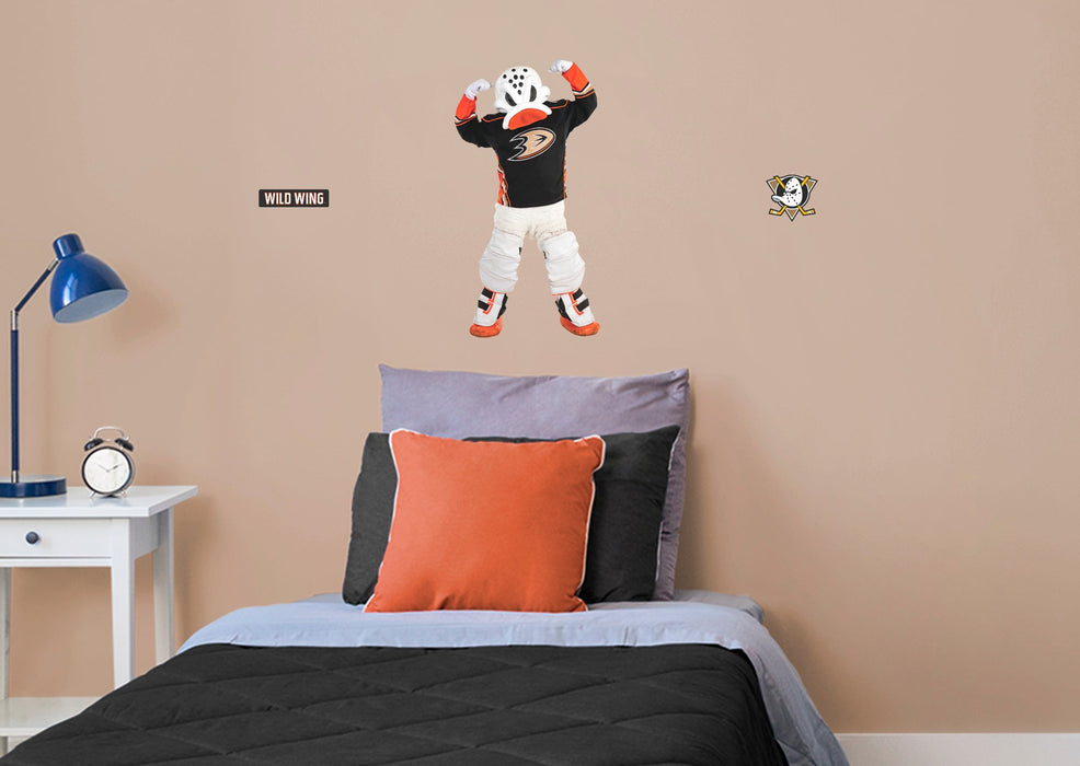 Wild Wing Mascot - RealBig Collection - Official NHL - Anaheim Ducks - Reusable Vinyl Wall Decals