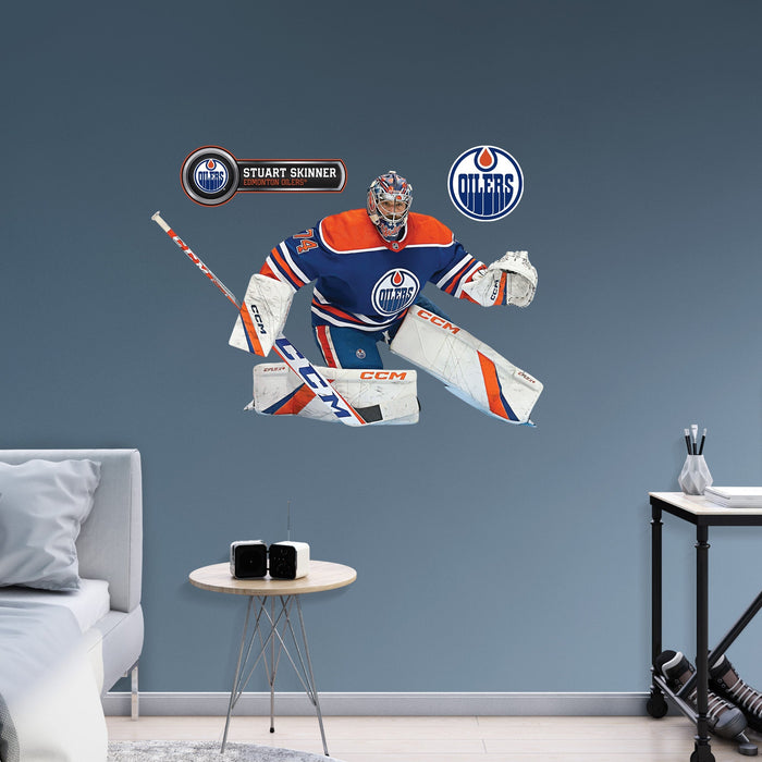 Stuart Skinner - RealBig Collection - Official NHL - Edmonton Oilers - Reusable Vinyl Wall Decals