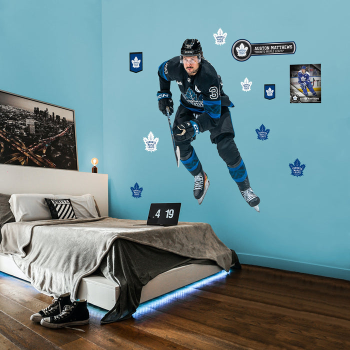Auston Matthews - RealBig Collection - Official NHL - Toronto Maple Leafs - Reusable Vinyl Wall Decals #4