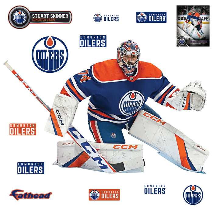 Stuart Skinner - RealBig Collection - Official NHL - Edmonton Oilers - Reusable Vinyl Wall Decals